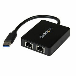 STARTECH.COM USB32000SPT ADD TWO GIGABIT ETHERNET PORTS AND A USB 3.0 PASS-THROUGH PORT TO YOUR LAPTOP TH