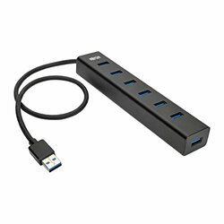 TRIPP LITE U360-007-AL 7-PORT USB 3.0 SUPERSPEED HUB/SPLITTER PORTABLE ALUMINUM 5 GBPS