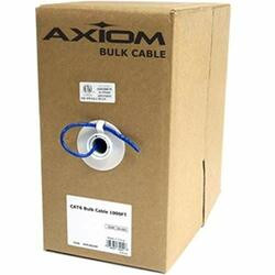 AXIOM C5EBCS-B1000-AX AXIOM CAT5E 24AWG 4-PAIR SOLID CONDUCTOR 350MHZ BULK CABLE SPOOL 1000FT (BLUE)