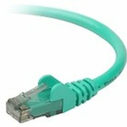 BELKIN COMPONENTS A3L980-20-GRN-S 20FT CAT6 SNAGLESS PATCH CABLE, UTP, GREEN PVC JACKET, 23AWG, 50 MICRON, GOLD PL