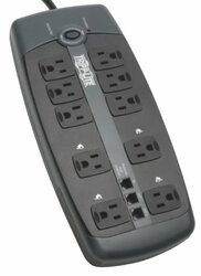 TRIPP LITE TLP1008TEL SURGE PROTECTOR 120V 10 OUTLET RJ11 8FEET  CORD 2395 JOULE