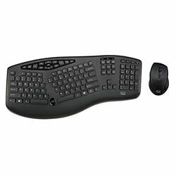 ADESSO WKB-1600CB ADESSO SLIM MULTIMEDIA 2.4GHZ WIRELESS ERGONOMIC DESKTOP KEYBOARD, WITH LOW PROF