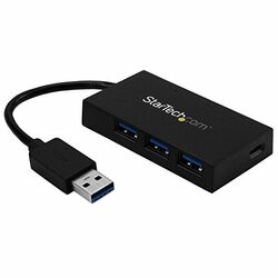 STARTECH.COM HB30A3A1CSFS 4 PORT USB 3.0 HUB - USB-A HOST TO 3X USB TYPE-A + 1X USB-C - SUPERSPEED 5GBPS (