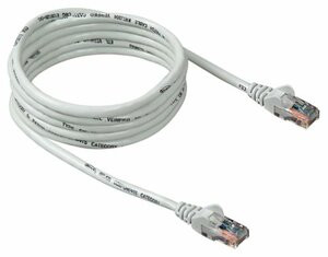 BELKIN COMPONENTS A3L791-25-WHT-S 25FT CAT5E SNAGLESS PATCH CABLE, UTP, WHITE PVC JACKET, 24AWG, T568B, 50 MICRON,