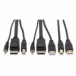 TRIPP LITE P783-006-U DISPLAYPORT KVM CABLE KIT - DP, USB, 3.5 MM,AUDIO (3XM/3XM) + USB (M/M), 4K, 4:4