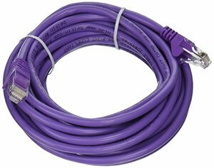BELKIN COMPONENTS A3L791-15-PUR-S 15FT CAT5E SNAGLESS PATCH CABLE, UTP, PURPLE PVC JACKET, 24AWG, T568B, 50 MICRON