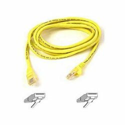BELKIN COMPONENTS A3L980-03-YLW-S 3FT CAT6 SNAGLESS PATCH CABLE, UTP, YELLOW PVC JACKET, 23AWG, 50 MICRON, GOLD PL