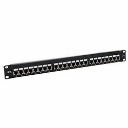 TRIPP LITE N252-024-SH-K CAT5E/CAT6 24-PORT PATCH PANEL - SHIELDED, KRONE IDC, 568B, RJ45 ETHERNET, 1U RA