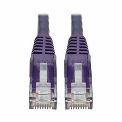 TRIPP LITE N201-020-PU CAT6 GIGABIT SNAGLESS MOLDED UTP PATCH CABLE (RJ45 M/M), PURPLE, 20 FT.