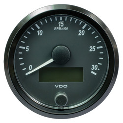 VDO SingleViu 80mm (3-1/8) Tachometer - 3000 RPM