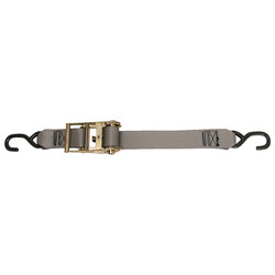 CargoBuckle Multipurpose Ratchet Strap Tie-Down w/S-Hooks - 2 x 15'