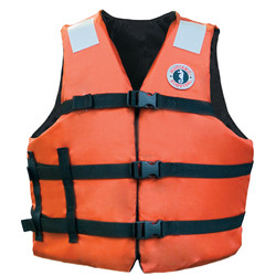 Mustang Adult Universal Fit Industrial Flotation Vest - 30-52 Vest - Orange