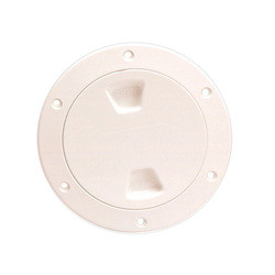 Beckson 4 Smooth Center Screw-Out Deck Plate - Beige