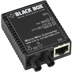 BLACK BOX LMC4001A 10/100/1000 ST MEDIA CONVERTER US PS