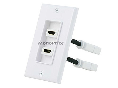 MONOPRICE, INC. 7332 TWO-PIECE INSET WALL PLATE W/HDMI CABLE