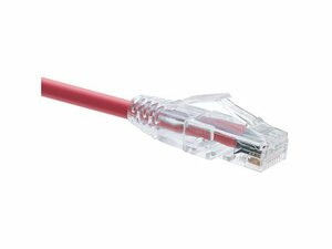 UNIRISE USA, LLC 10099 UNIRISE 2 FOOT CAT6 SNAGLESS CLEARFIT PATCH CABLE RED - HIGH DENSITY CAT6 ULTRA