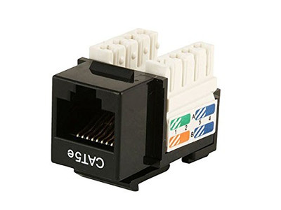 MONOPRICE, INC. 5370 CAT5E PUNCH DOWN KEYSTONE JACK - BLACK