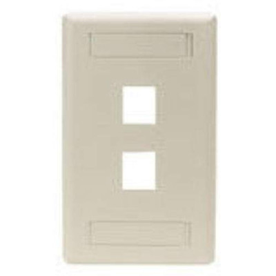 BLACK BOX WPT462 GIGASTATION2 WALLPLATE, 2-PORT SINGLE-GANG, OFFICE WHITE