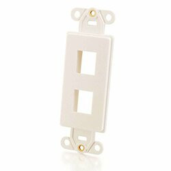 C2G 3721 DECORATIVE 2-PORT MULTIMEDIA KEYSTONE INSERT - WHITE
