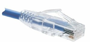 UNIRISE USA, LLC 10001 UNIRISE 6 INCH CAT6 SNAGLESS CLEARFIT PATCH CABLE BLUE - HIGH DENSITY CAT6 ULTRA