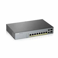 ZyXEL Communications Inc. GS135012HP ZYXEL 8-port GbE Smart Managed PoE Switch with GbE Uplink - 8 Ports - Manageable - 2 Layer Supported - Modular - Twisted Pair  Optical Fiber - Rack-mountable **Call For Current Pricing**