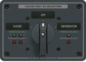 BLUE SEA SYSTEMS661-8369 AC ROTARY PANEL 120/240V/65A