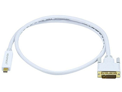 MONOPRICE, INC. 5998 MINI DISPLAYPORT TO DVI CABLE -WHITE 3FT