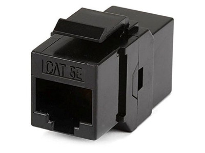 MONOPRICE, INC. 7285 MONOPRICE 8P8C RJ45 CAT5E INLINE COUPLER TYPE KEYSTONE JACK_ BLACK