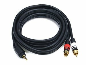 MONOPRICE, INC. 5598 STEREO M TO 2RCA M CABLE 6FT - BLACK