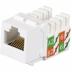 BLACK BOX FMT639-R3-25PAK GIGATRUE2 CAT6 JACKS, UNIVERSAL WIRING, COMPONENT LEVEL, 25 PACK, WHITE