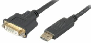ADD-ON DP2DVIA-5PK ADDON 5 PACK OF 20.00CM (8.00IN) DISPLAYPORT MALE TO DVI-I (29 PIN) FEMALE BLACK