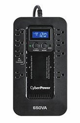 CYBERPOWER SYSTEMS (USA), INC. EC650LCD ECO LCD (8) 5-15R OUTLETS 5FT CORD 5-15P PLUG 15A GREEN RJ11 3YR WARRANTY