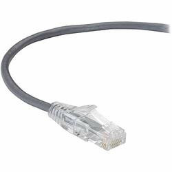 BLACK BOX C6APC28-GY-10 SLIM-NET CAT6A 28-AWG 500-MHZ STRANDED ETHERNET PATCH CABLE - UNSHIELDED, PVC, S