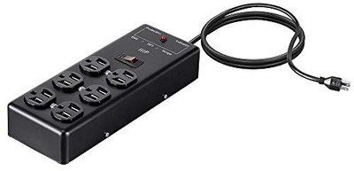 MONOPRICE, INC. 35100 MONOPRICE HEAVY DUTY 6 OUTLET METAL SURGE POWER BOX, 540 JOULES, WITH 6FT CORD,