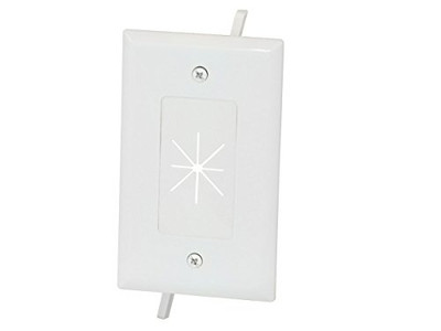 MONOPRICE, INC. 12584 CBL PLATE, FLEX OPEN_1-GANG_ WHITE