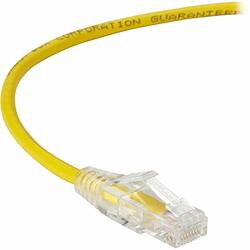 BLACK BOX C6PC28-YL-07 SLIM-NET CAT6 250-MHZ 28-AWG STRANDED ETHERNET PATCH CABLE - UNSHIELDED, PVC, SN