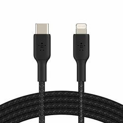 BELKIN COMPONENTS CAA004BT1MBK BOOST CHARGE BRAIDED USB-C TO LIGHTNING CABLE