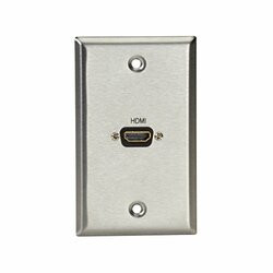 BLACK BOX WP831 AV STAINLESS WALLPLATE, SINGLE GANG, 1