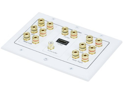 MONOPRICE, INC. 6907 DISTRIB WALL PLATE 3-GANG 7.1 SURROUND