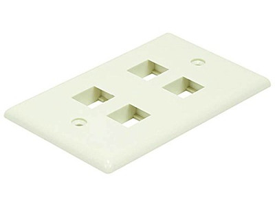 MONOPRICE, INC. 6732 WALL PLATE FOR KEYSTONE- IVORY 4 HOLE