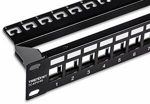 TRENDNET INC TC-KP24S 24-PORT BLANK KEYSTONE SHIELDED 1U PATCH PANEL