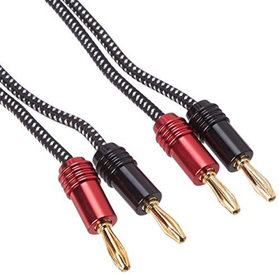 MONOPRICE, INC. 34309 AFFINITY PREMIUM 14AWG BRAIDED SPEAKER WIRE WITH GOLD PLATED BANANA PLUG CONNECT