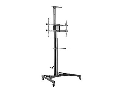 MONOPRICE, INC. 30361 MONOPRICE PREMIUM MOBILE TILT TV WALL MOUNT BRACKET STAND CART WITH MEDIA SHELF