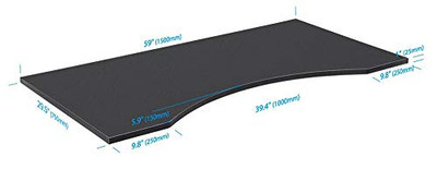 MONOPRICE, INC. 21603 WORKSTREAM BY MONOPRICE TABLE TOP FOR SIT-STAND HEIGHT ADJUSTABLE DESK_ 5FT BLAC