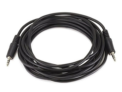 MONOPRICE, INC. 645 STEREO PLUG/PLUG M/M CABLE - BLACK 12FT