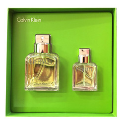 CALVIN KLEIN CALVIN KLEIN WOMAN by CALVIN KLEIN 2 PIECE GIFT SET - 3.4 OZ EAU DE TOILETTE SPRAY, 1.0 OZ EAU DE TOILETTE SPRAY MEN GIFT SET 