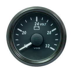 VDO SingleViu 52mm (2-1/16) Voltmeter f/24V Systems - 32V