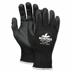 MCR SAFETY CRW92720NFL GLOVES,MEM,NITRILE,LGE,BK