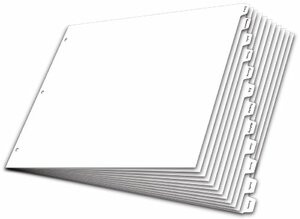 CARDINAL BRANDS INC. CRD84272 DIVIDER,12 TAB,INDEX,WH