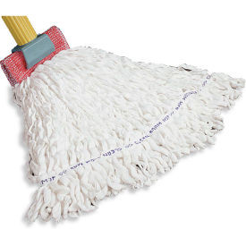 Rubbermaid B2246408 Commercial 20 Oz Clean Room String Wet Mop Head, 5 Inch Headband, White ()